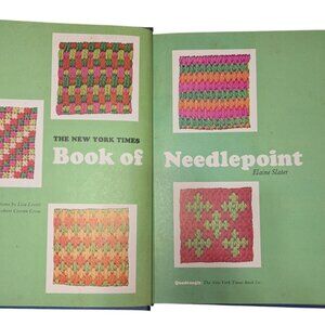 The New York Times Book of Needlepoint by Elaine Slater Hardcover 1973 Quadrangl